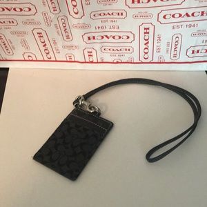 Coach ID lanyard w/credit card slots